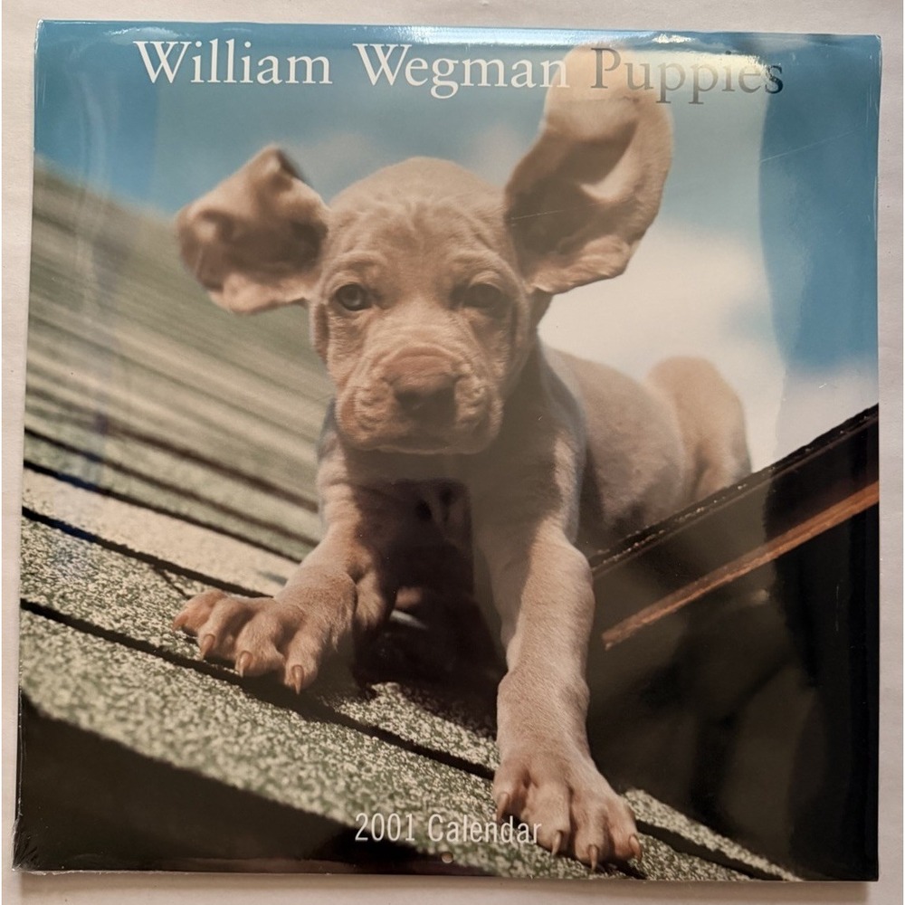Vintage 2001 William Wegman Puppies Wall Calendar Brand New Factory Sealed